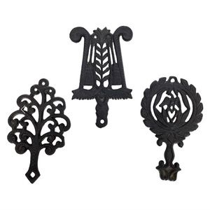 Set of 3 Wilton Cast Iron Trivets